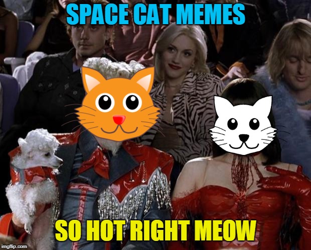 Mugatu So Hot Right Now Meme | SPACE CAT MEMES SO HOT RIGHT MEOW | image tagged in memes,mugatu so hot right now | made w/ Imgflip meme maker