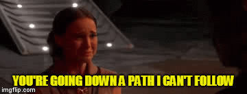 YOU'RE GOING DOWN A PATH I CAN'T FOLLOW | image tagged in gifs | made w/ Imgflip video-to-gif maker