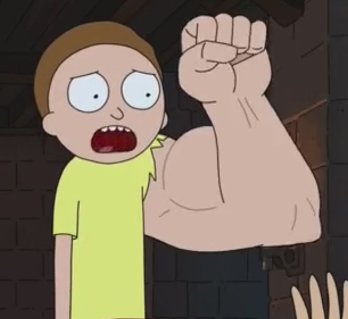 Morty Big Arm Blank Template Imgflip