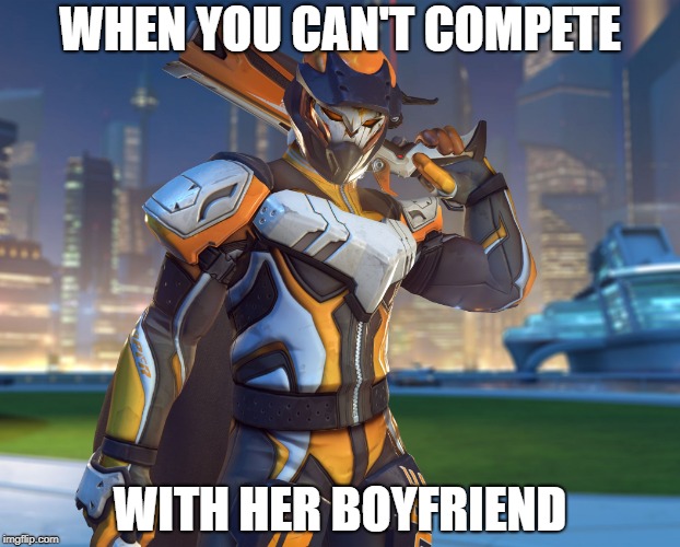 WHEN YOU CAN'T COMPETE; WITH HER BOYFRIEND | image tagged in sic boi | made w/ Imgflip meme maker