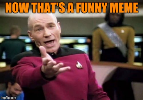 Picard Wtf Meme | NOW THAT'S A FUNNY MEME | image tagged in memes,picard wtf | made w/ Imgflip meme maker