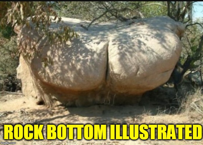 Is it Butte or Butt? | ROCK BOTTOM ILLUSTRATED | image tagged in vince vance,rock bottom,geological formations,rocks that resemble body parts,butte,butt | made w/ Imgflip meme maker
