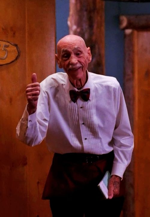High Quality Twin Peaks Old Man Thumbs Up Blank Meme Template