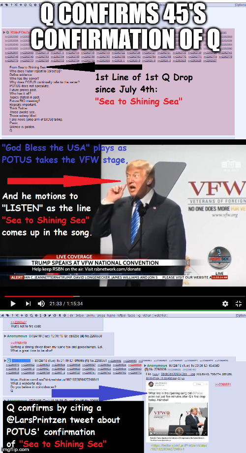 Q Confirmed: POTUS "Sea to Shining Sea" Confirmation of Q's First Drop Since July 4th!