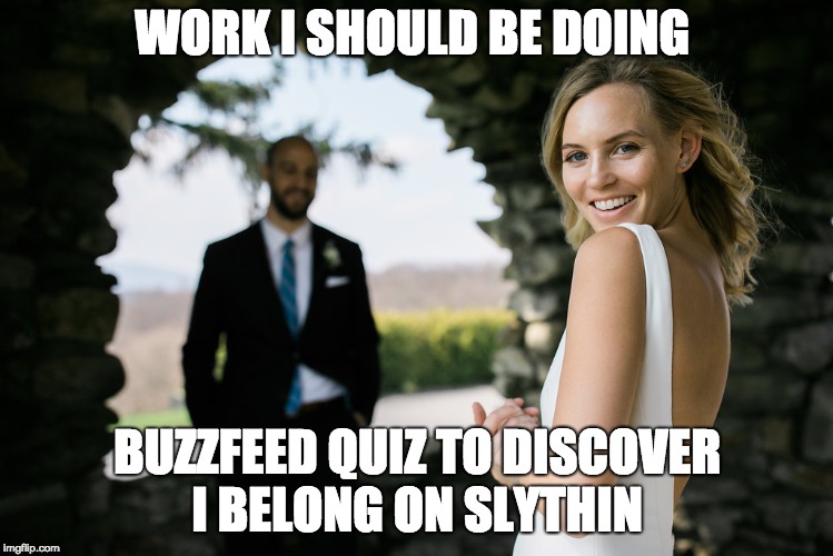 WORK I SHOULD BE DOING; BUZZFEED QUIZ TO DISCOVER I BELONG ON SLYTHIN | made w/ Imgflip meme maker