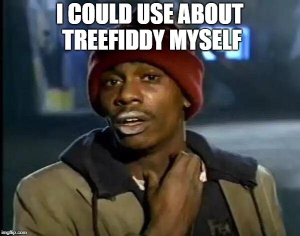 Y'all Got Any More Of That Meme | I COULD USE ABOUT TREEFIDDY MYSELF | image tagged in memes,y'all got any more of that | made w/ Imgflip meme maker