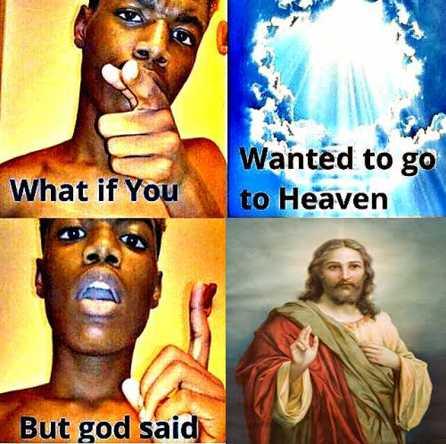 GOD SAID Blank Meme Template. 