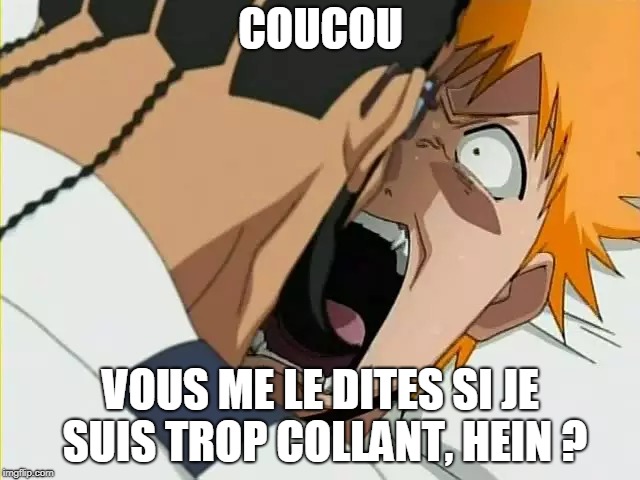 COUCOU; VOUS ME LE DITES SI JE SUIS TROP COLLANT, HEIN ? | made w/ Imgflip meme maker