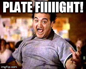 Food fight! | PLATE FIIIIIGHT! | image tagged in food fight | made w/ Imgflip meme maker