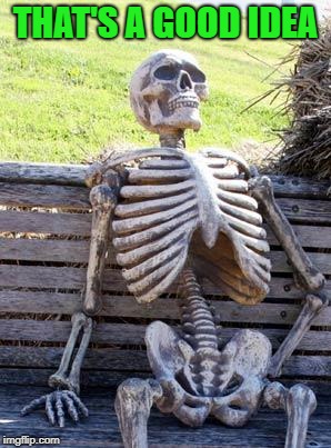 Waiting Skeleton Meme | THAT'S A GOOD IDEA | image tagged in memes,waiting skeleton | made w/ Imgflip meme maker