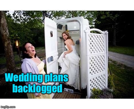 Wedding plans backlogged | made w/ Imgflip meme maker