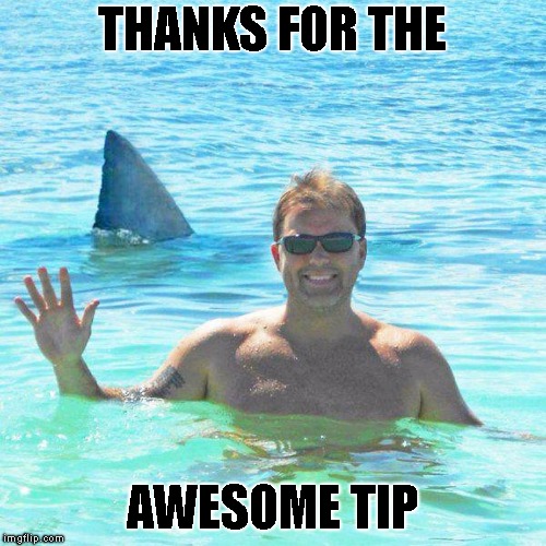 THANKS FOR THE AWESOME TIP | made w/ Imgflip meme maker