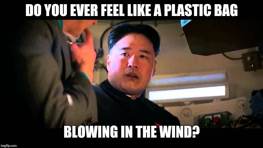 Plastic bag | DO YOU EVER FEEL LIKE A PLASTIC BAG; BLOWING IN THE WIND? | image tagged in plastic bag,the interview | made w/ Imgflip meme maker