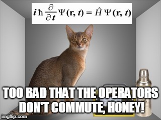 TOO BAD THAT THE OPERATORS DON'T COMMUTE, HONEY! | made w/ Imgflip meme maker