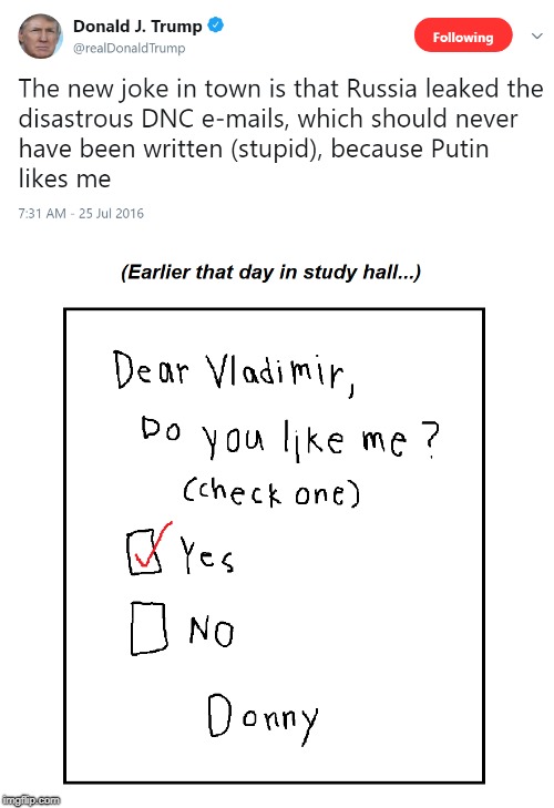 How it all went down... | image tagged in trump,putin,humor | made w/ Imgflip meme maker