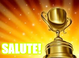 Award | SALUTE! | image tagged in award | made w/ Imgflip meme maker