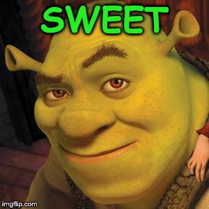 Shrek Sexy Face | SWEET | image tagged in shrek sexy face | made w/ Imgflip meme maker