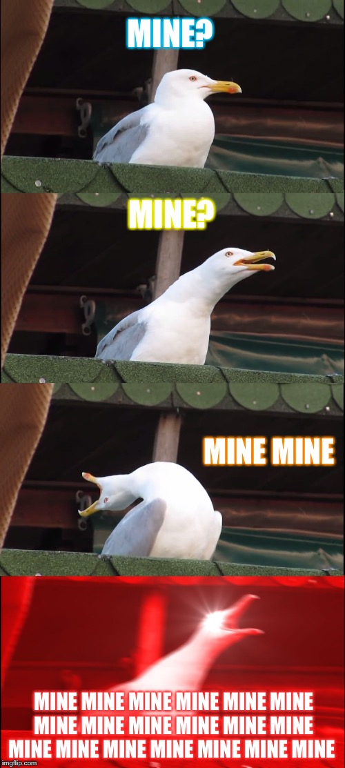 Inhaling Seagull Meme | MINE? MINE? MINE MINE; MINE MINE MINE MINE MINE MINE MINE MINE MINE MINE MINE MINE MINE MINE MINE MINE MINE MINE MINE | image tagged in memes,inhaling seagull | made w/ Imgflip meme maker