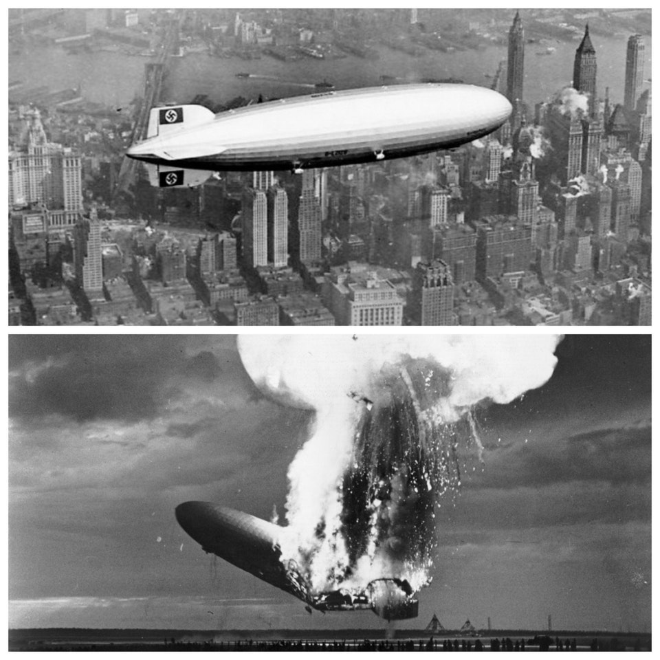 Hindenburg Before/After Blank Meme Template