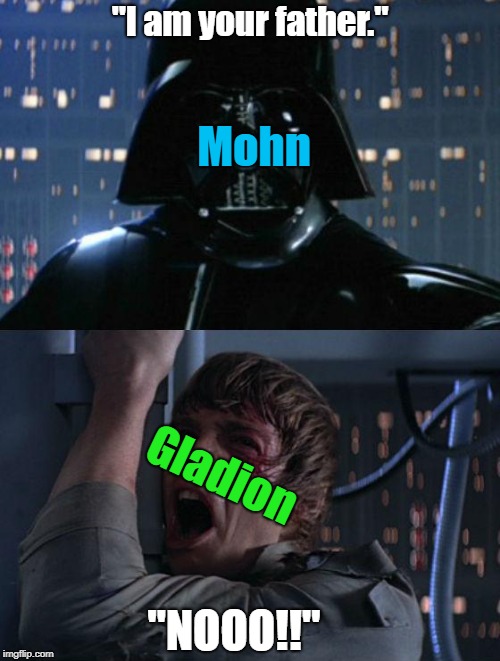 "I am your father" | "I am your father."; Mohn; Gladion; "NOOO!!" | image tagged in i am your father | made w/ Imgflip meme maker