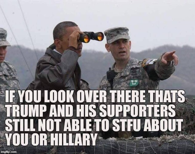 Let it go | image tagged in trump,obama,hillary clinton | made w/ Imgflip meme maker