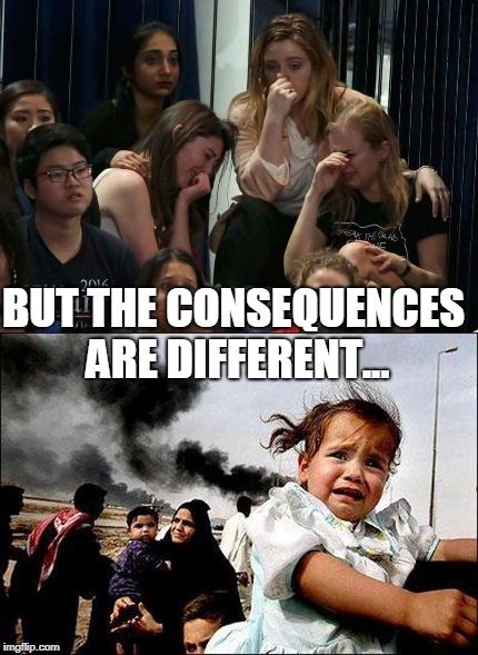 BUT THE CONSEQUENCES ARE DIFFERENT... | made w/ Imgflip meme maker