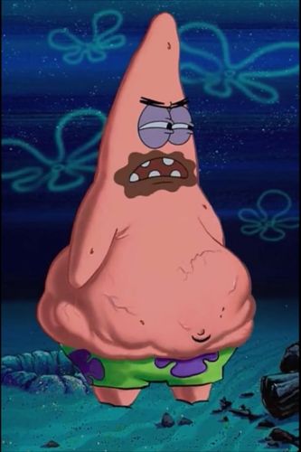 High Quality Patrick star hungry Blank Meme Template