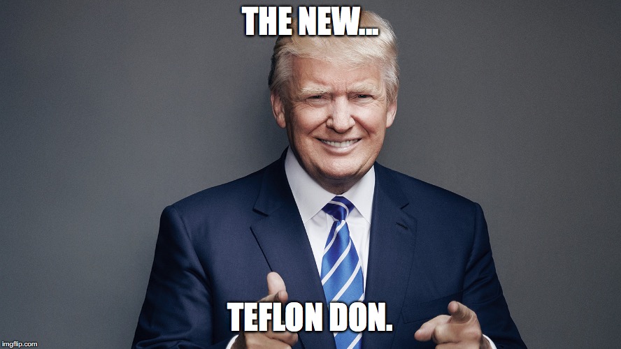 THE NEW... TEFLON DON. | image tagged in trump | made w/ Imgflip meme maker
