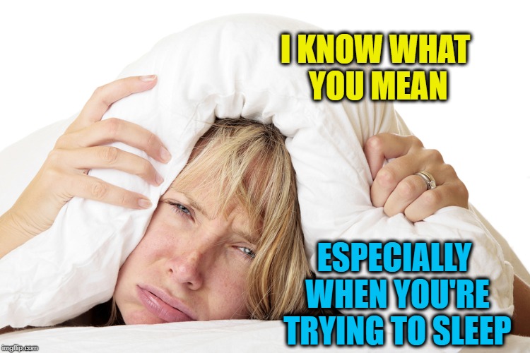 I KNOW WHAT YOU MEAN ESPECIALLY WHEN YOU'RE TRYING TO SLEEP | made w/ Imgflip meme maker