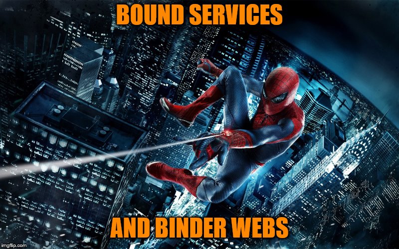  BOUND SERVICES; AND BINDER WEBS | made w/ Imgflip meme maker