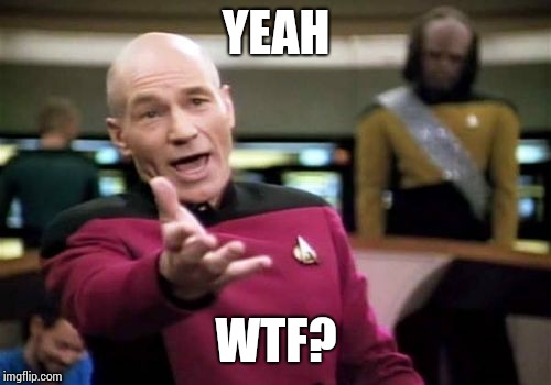 Picard Wtf Meme | YEAH WTF? | image tagged in memes,picard wtf | made w/ Imgflip meme maker