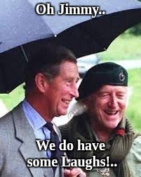 Prince Charles and Sir Jimmy Saville Just Being Chums | Oh Jimmy.. We do have some Laughs!.. | image tagged in prince charles,jimmy savile,new world order,children | made w/ Imgflip meme maker