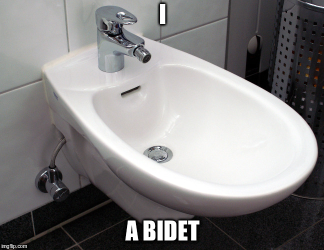 i abidet | I; A BIDET | image tagged in mind blowing | made w/ Imgflip meme maker