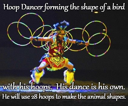 Native American Hoop Dance - He will Use Up to 28 Hoops to Form Shapes of Animals More than one Tribe have Hoop Dancers | Hoop Dancer forming the shape of a bird; with his hoops.  His dance is his own. He will use 28 hoops to make the animal shapes. | image tagged in native american,native americans,chief,indian chief',indians | made w/ Imgflip meme maker