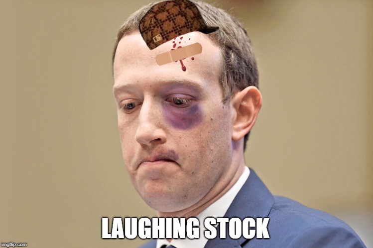Zuckercrash | LAUGHING STOCK | image tagged in zuckercrash,scumbag | made w/ Imgflip meme maker