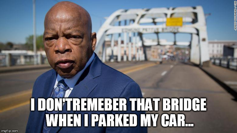 I DON'TREMEBER THAT BRIDGE WHEN I PARKED MY CAR... | image tagged in democrats | made w/ Imgflip meme maker