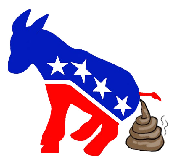 Democrat donkey pooping Blank Meme Template
