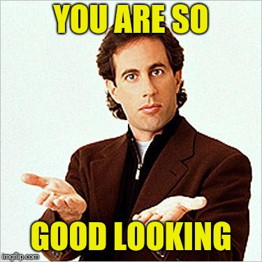 seinfeld | YOU ARE SO GOOD LOOKING | image tagged in seinfeld | made w/ Imgflip meme maker