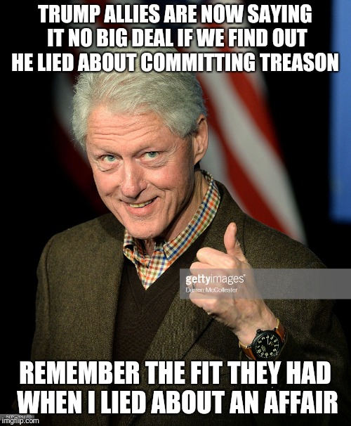 Tea party  | TRUMP ALLIES ARE NOW SAYING IT NO BIG DEAL IF WE FIND OUT HE LIED ABOUT COMMITTING TREASON; REMEMBER THE FIT THEY HAD WHEN I LIED ABOUT AN AFFAIR | image tagged in fox news alert | made w/ Imgflip meme maker