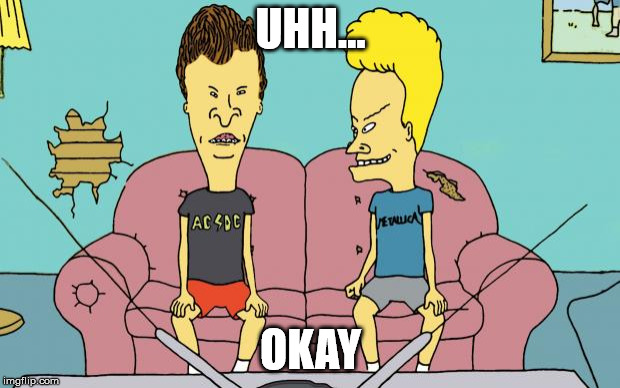Beavis and Butthead | UHH... OKAY | image tagged in beavis and butthead | made w/ Imgflip meme maker