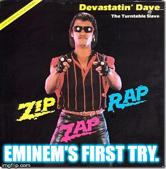 Everyone has to start somewhere  | EMINEM'S FIRST TRY. | image tagged in bad album art week,bad album art week 2,bad album art | made w/ Imgflip meme maker