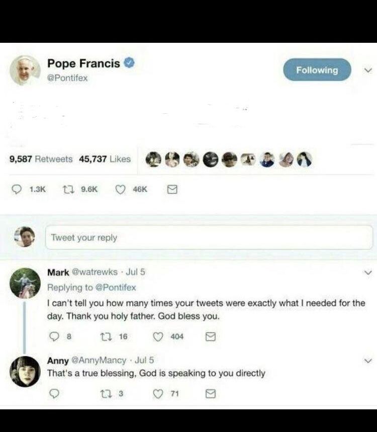 Pope twitter Blank Meme Template