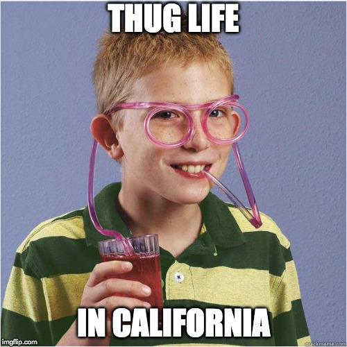 You don't choose the straw life...  | THUG LIFE; IN CALIFORNIA | image tagged in straw glasses,thug life,california,plastic straws,straws | made w/ Imgflip meme maker
