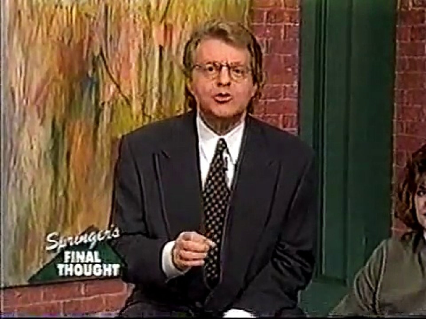 High Quality Jerry Springer - Take Care of Yourselves and Each Other Blank Meme Template