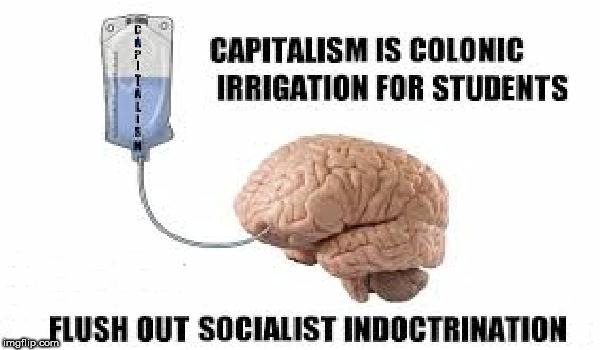 Flush out that socialist indoctrination | image tagged in socialist indoctrination,students,communist socialist,corbyn eww,momentum students,party of haters | made w/ Imgflip meme maker