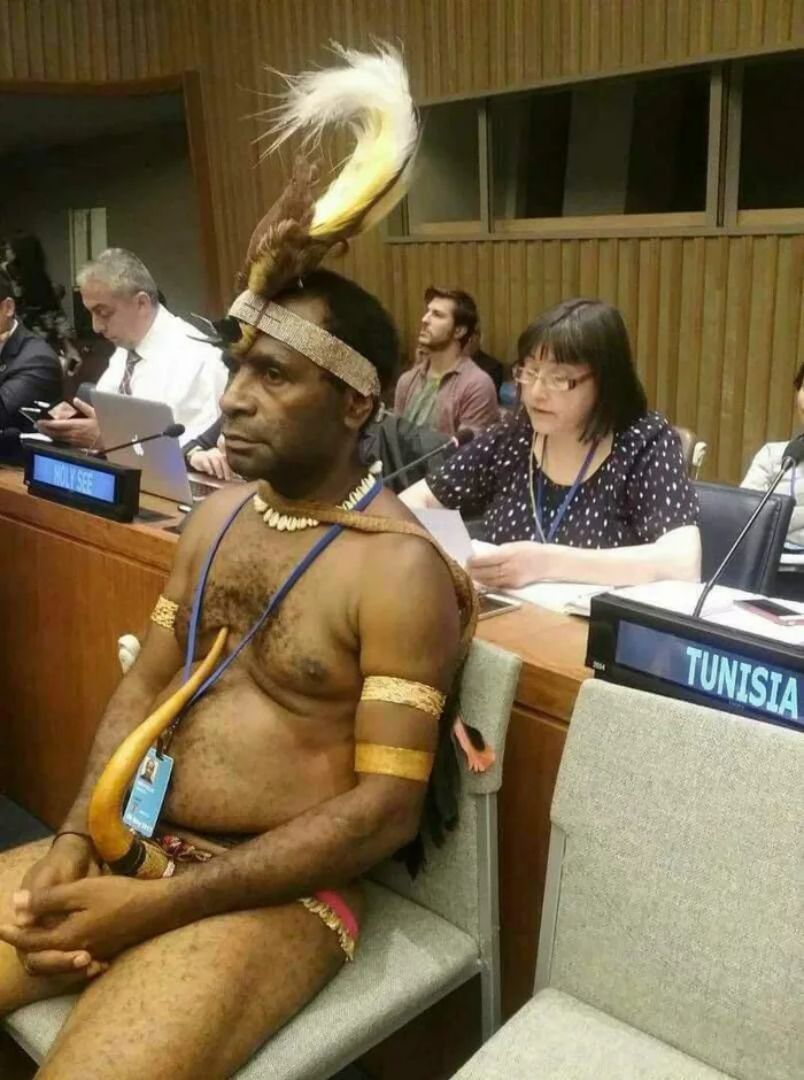 President of Papua New Guinea at the UN Blank Meme Template