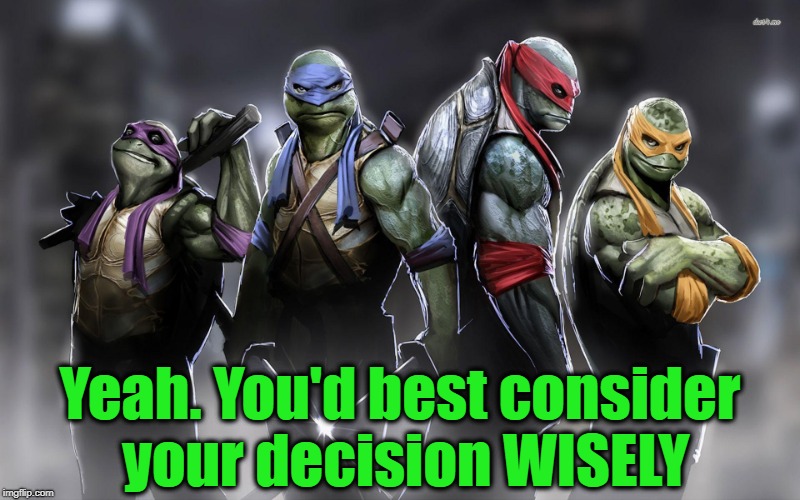Yeah. You'd best consider your decision WISELY | made w/ Imgflip meme maker