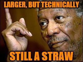 He's Right You Know | LARGER, BUT TECHNICALLY STILL A STRAW | image tagged in he's right you know | made w/ Imgflip meme maker