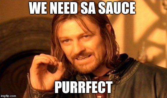 One Does Not Simply | WE NEED SA SAUCE; PURRFECT | image tagged in memes,one does not simply | made w/ Imgflip meme maker