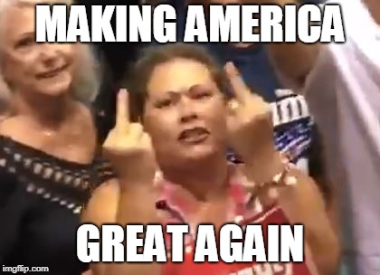 Making America Great Again? | MAKING AMERICA; GREAT AGAIN | image tagged in make america great again,white trash,donald trump,republicans | made w/ Imgflip meme maker